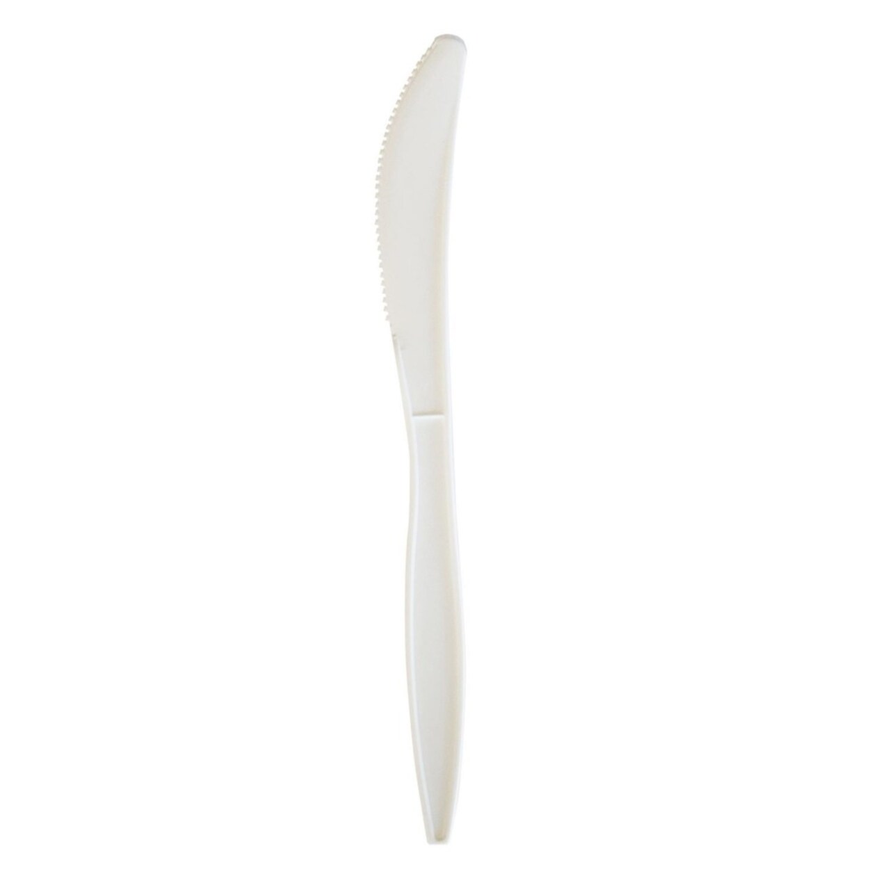 Boardwalk 5.86 in. Mediumweight Wrapped Polypropylene Plastic Knife Cutlery - White (1000/Carton)